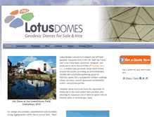Tablet Screenshot of lotusdomes.co.uk